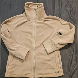 Calvin Klein Women's L Tan Fleece Logo Performance Jacket